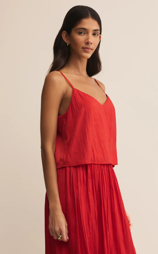 Z Supply Fiore Satin Crop Tank