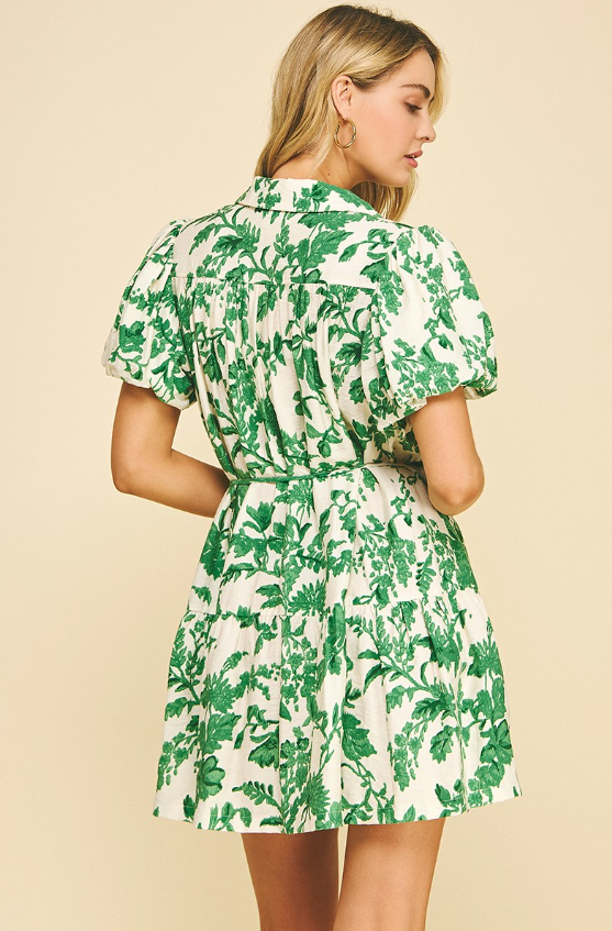 Valeria Floral Button Down Mini Dress