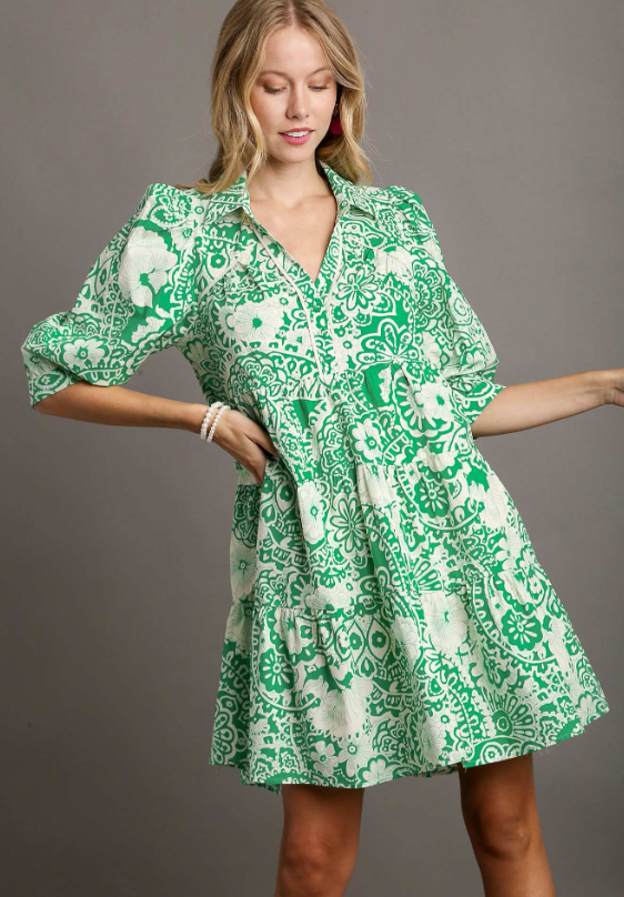 Molly Floral A-line Tiered Dress - Final Sale 30% off in cart