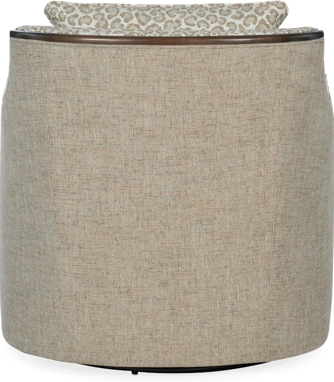 La Bella Wood Accent Swivel Chair