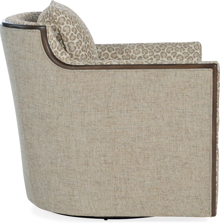 La Bella Wood Accent Swivel Chair