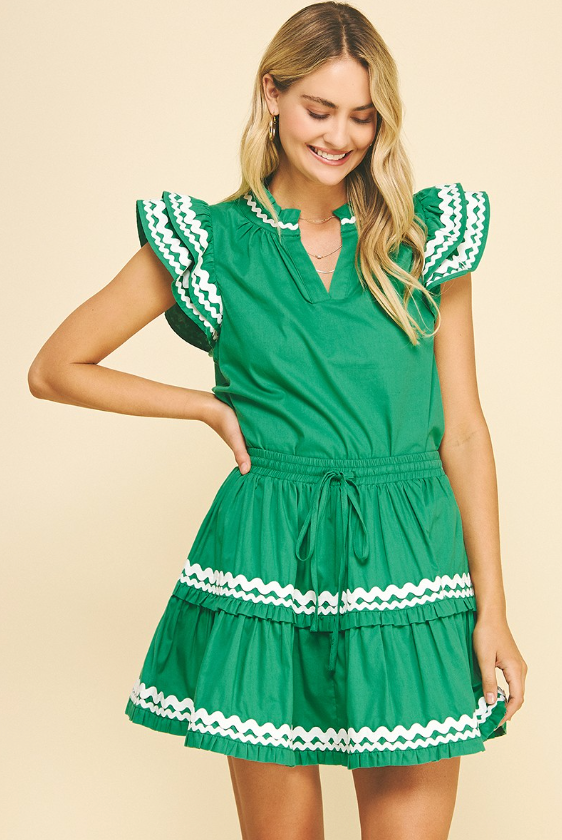 Emilie Ric Rac Mini Skirt