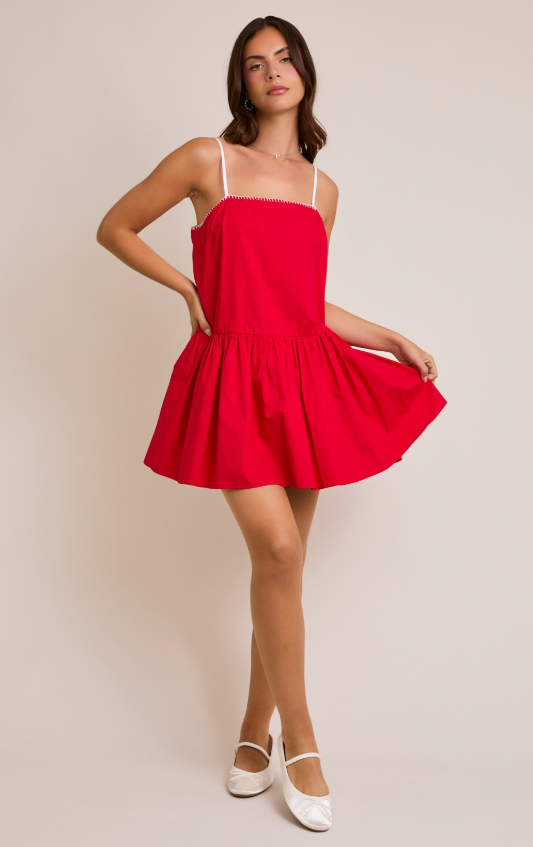 Nala Strappy Poplin Mini Dress - Final Sale 30% off in cart
