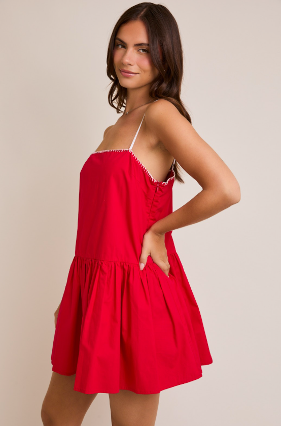 Nala Strappy Poplin Mini Dress - Final Sale 30% off in cart