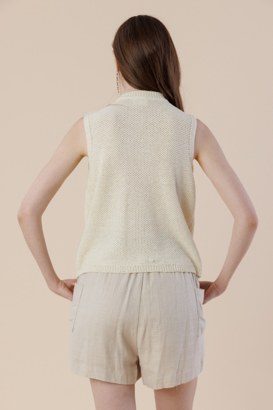 Salty Embroidered Sweater Tank