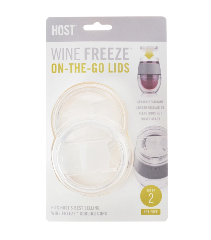 Wine Freeze Travel Lids For Cooling Cups - Set of 2