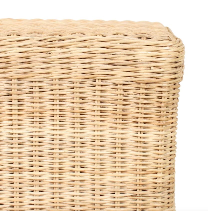 Rattan Scalloped Console Table