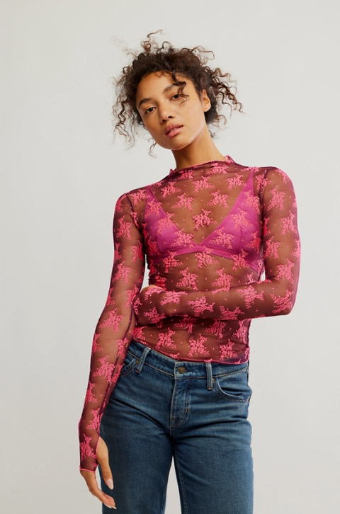 Free People Two Tone Lady Lux Layering Top- Select Colors Final