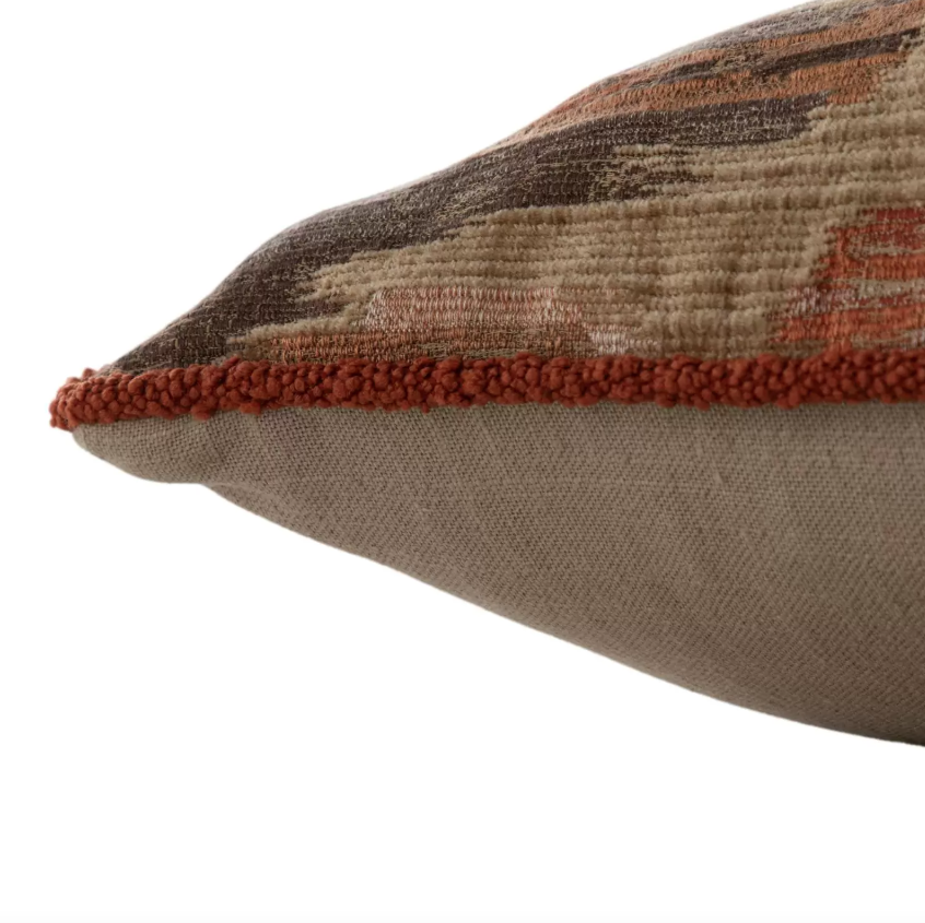 Etched Terracotta Throw Pillow