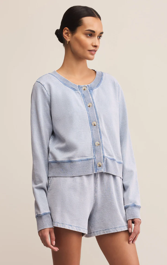 Z Supply Daily Knit Denim Cardigan