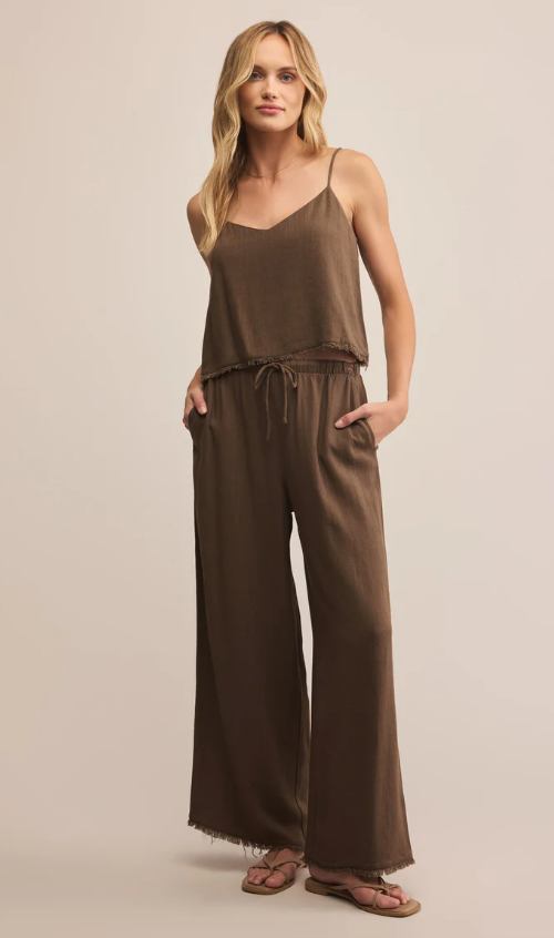 Z Supply Sabel Cropped Linen Tank