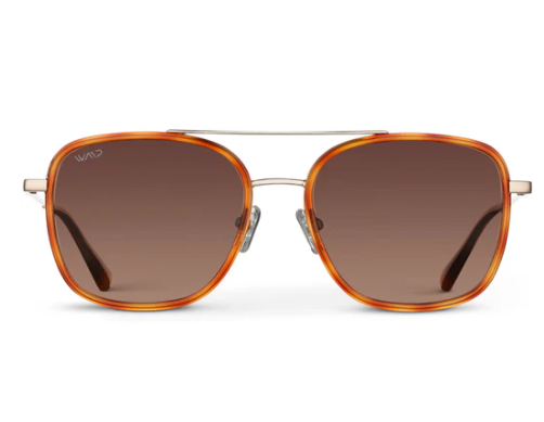 WMP Eyewear Gia Polarized Square Aviator Sunglasses
