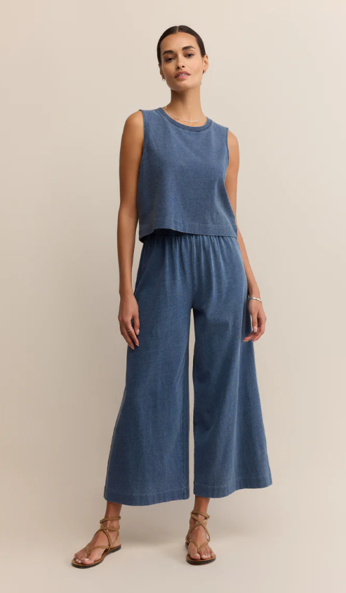 Z Supply Sloane Jersey Denim Muscle Tank