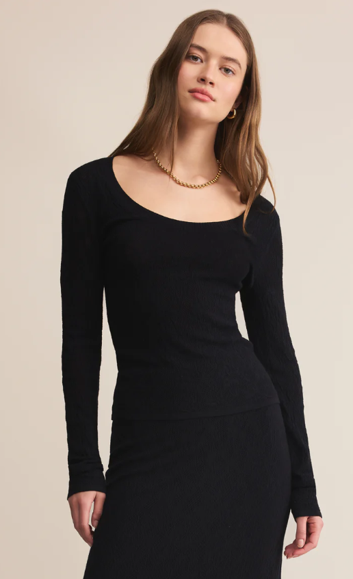 Z Supply Tibi Scoop Mesh Sweater Top