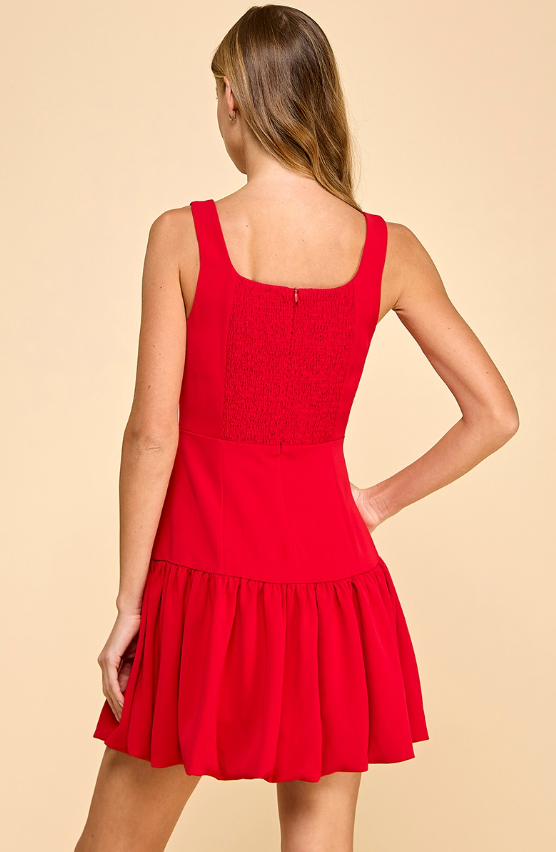 Carly Bubble Hem Fitted Dress