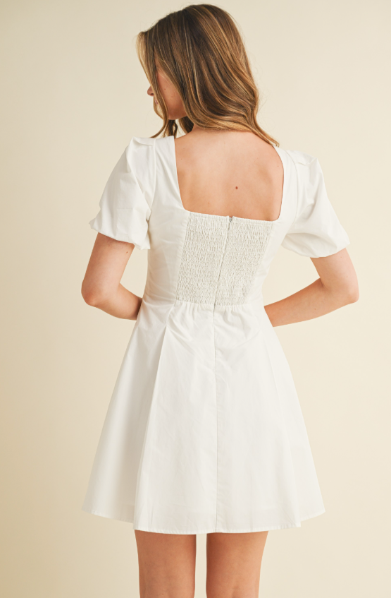 Hope Square Neck Puff Sleeve Mini Dress