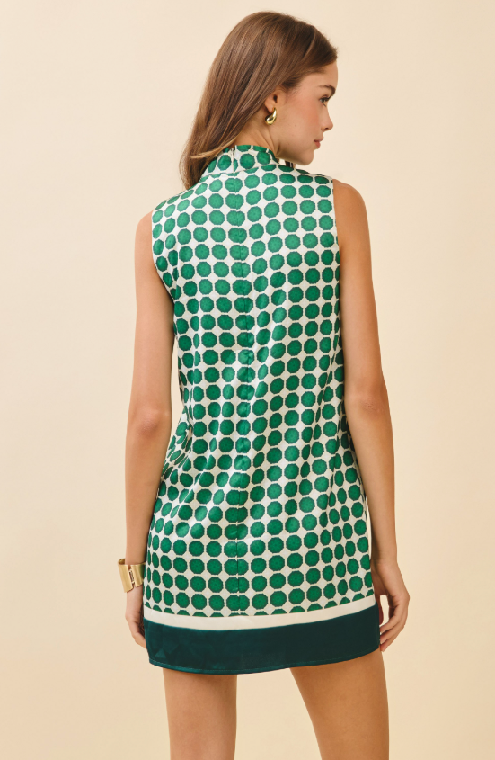 Lennon Geometric Print Mod Mini Dress