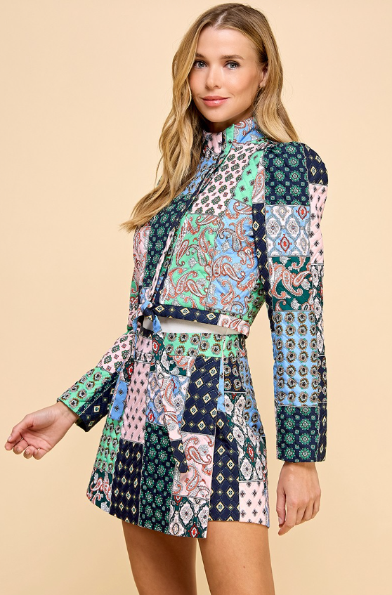Diana Quilted Pleated Sleeve Jacket