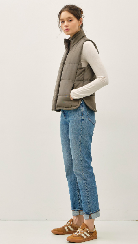 Peyton Suede Puffer Vest