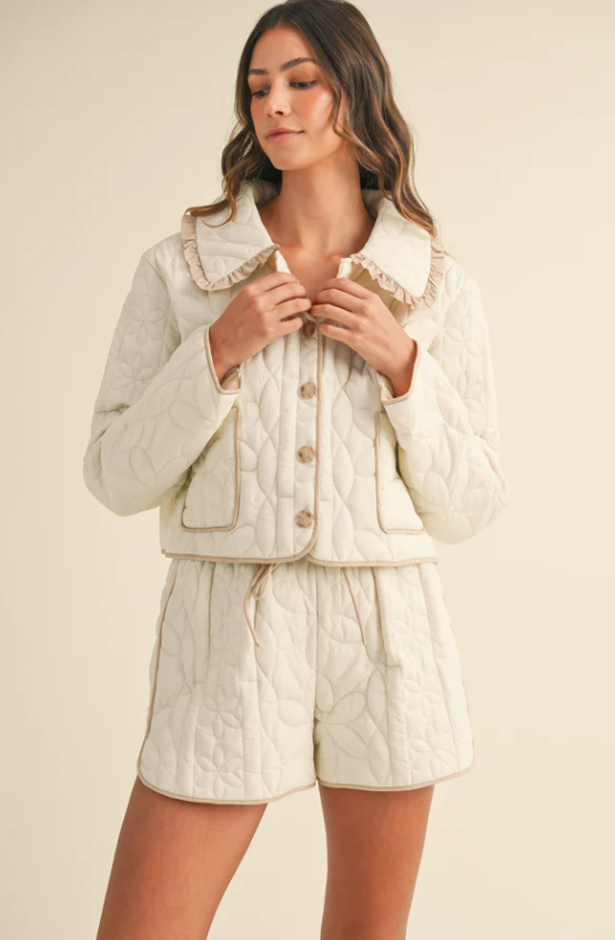 Rhonwen Quilted Jacket & Short Set