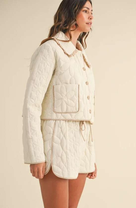 Rhonwen Quilted Jacket & Short Set