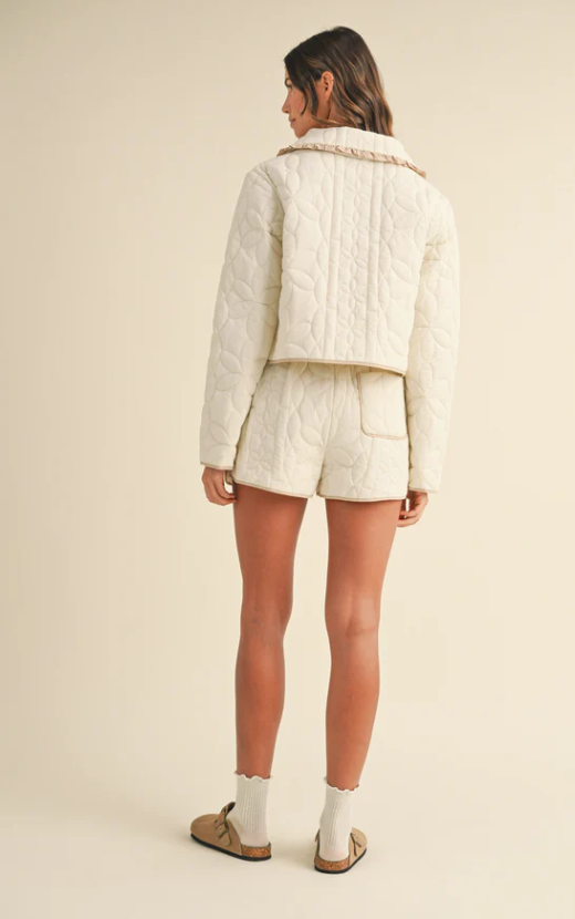 Rhonwen Quilted Jacket & Short Set