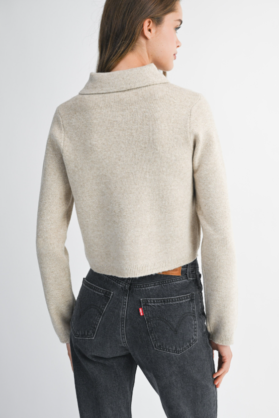 Alena Peter Pan Collar Knit Cardigan