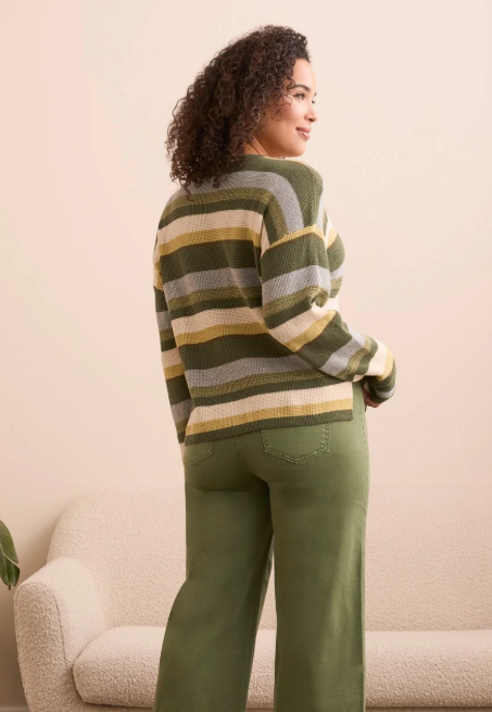 Tribal Combed Cotton Waffle Sweater