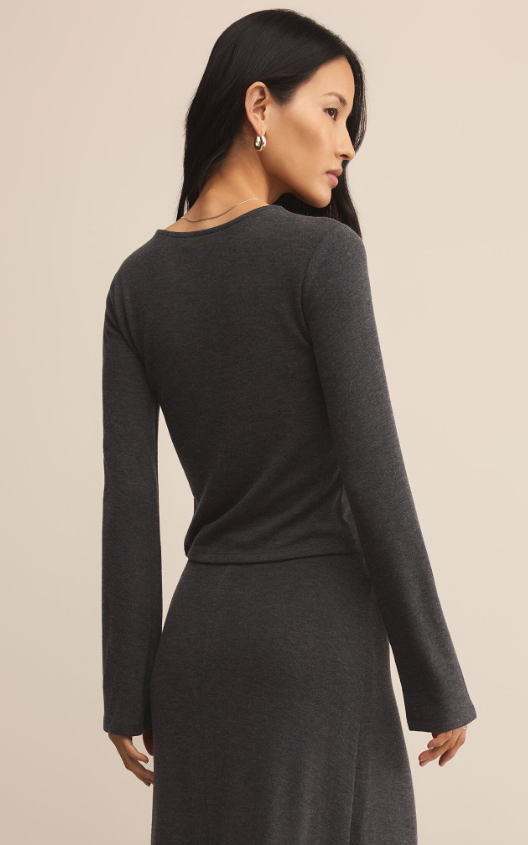 Z Supply Demure Cropped Long Sleeve