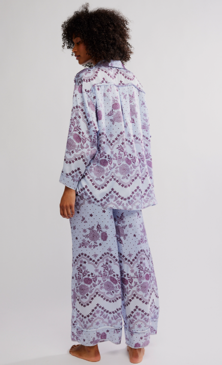 Free People Dreamy Days Pajama Set - Ice Combo
