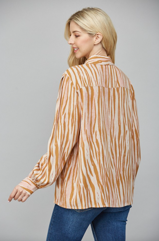 Amaia Animal Print Button Down Shirt