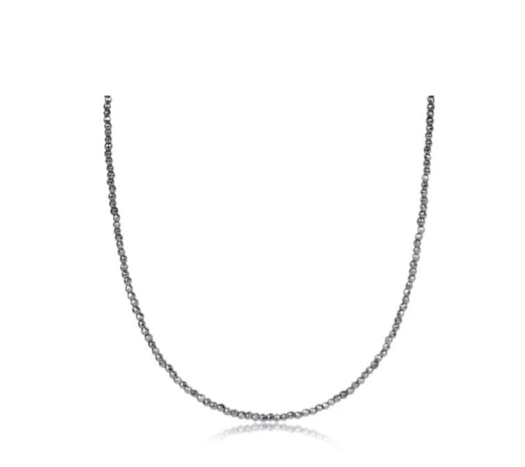E Newton Faceted Hematite Choker