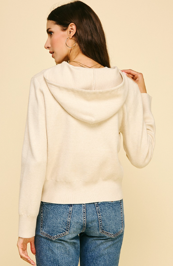 Lisa Soft Knit Hoodie Cardigan Sweater