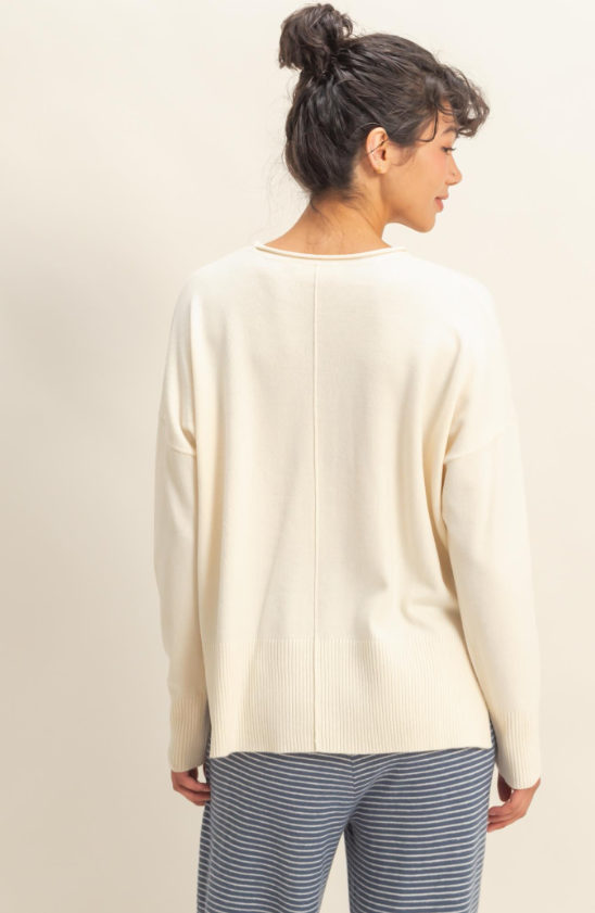 Dream Roll Neck Drop Shoulder Sweater