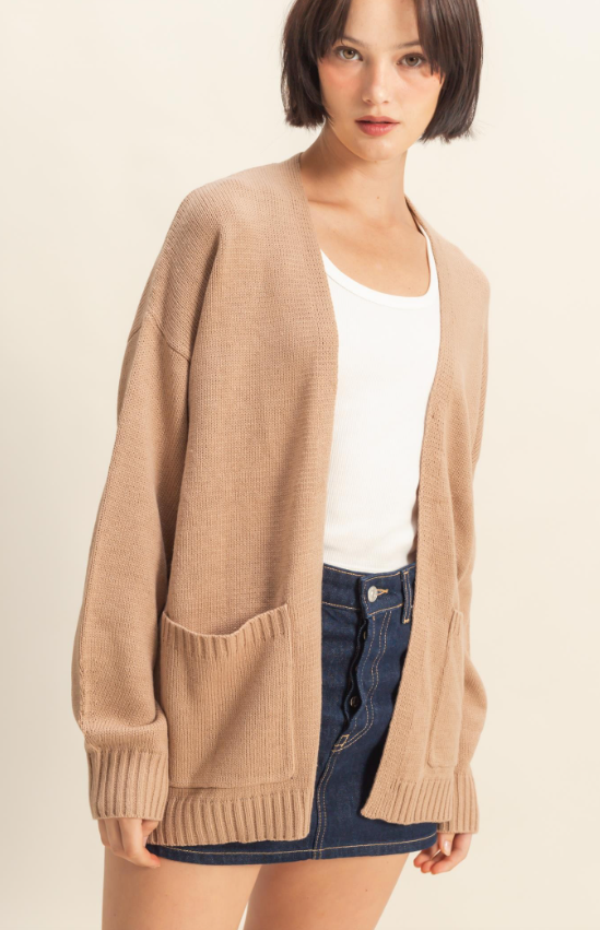 Trinity Open Front Oversized Cardigan – Treehouse On Main