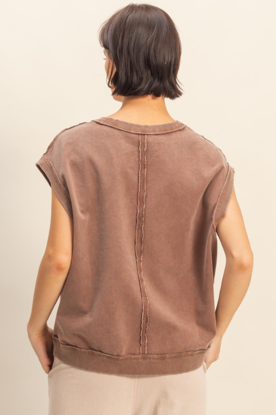 Daniella V Neck Sleeveless Casual Vest