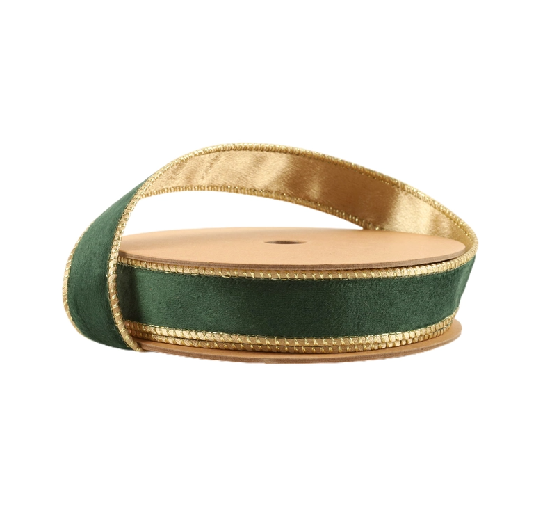 10yds Classic Velvet Reversible Wired Ribbon