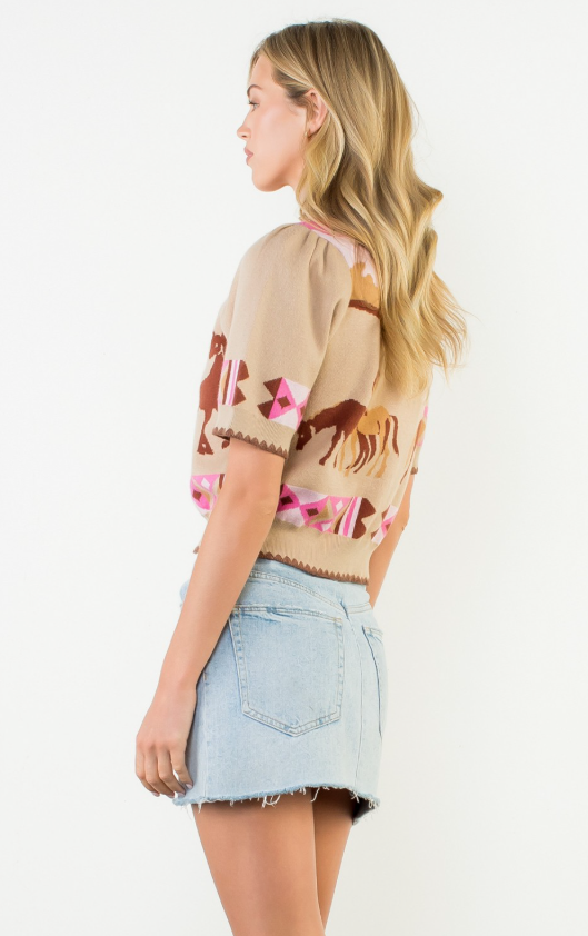 Wild West Knit Sweater Top