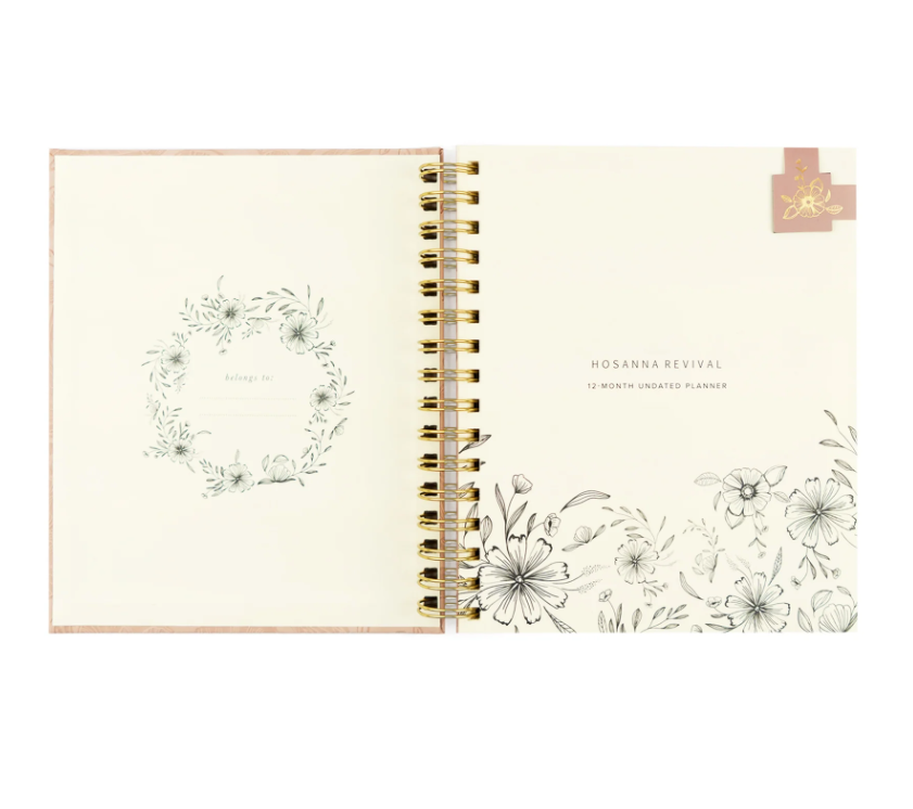 Hosanna Revival 12-Month Undated Spiral Planner - Sonora
