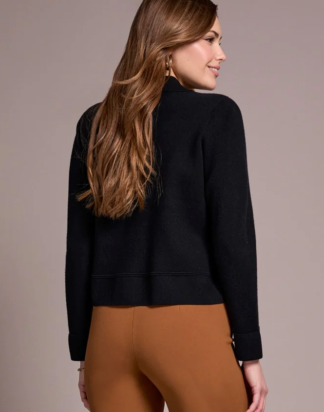 Tribal Double Knit Collared Sweater Cardigan