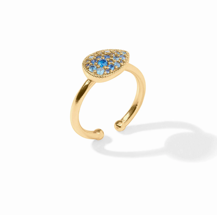Julie Vos Trunk Show - Pavé Teardrop Stacking Ring