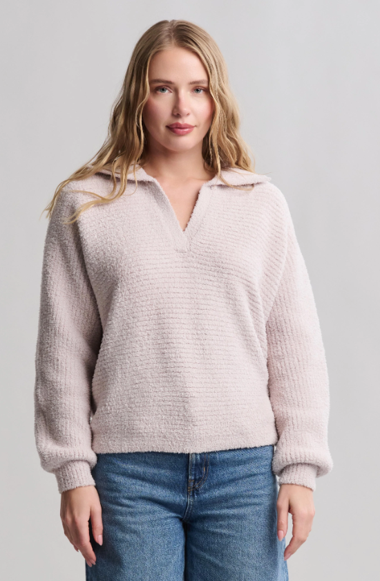 Barefoot Dreams CozyChic Dolman Sleeve Collared Pullover