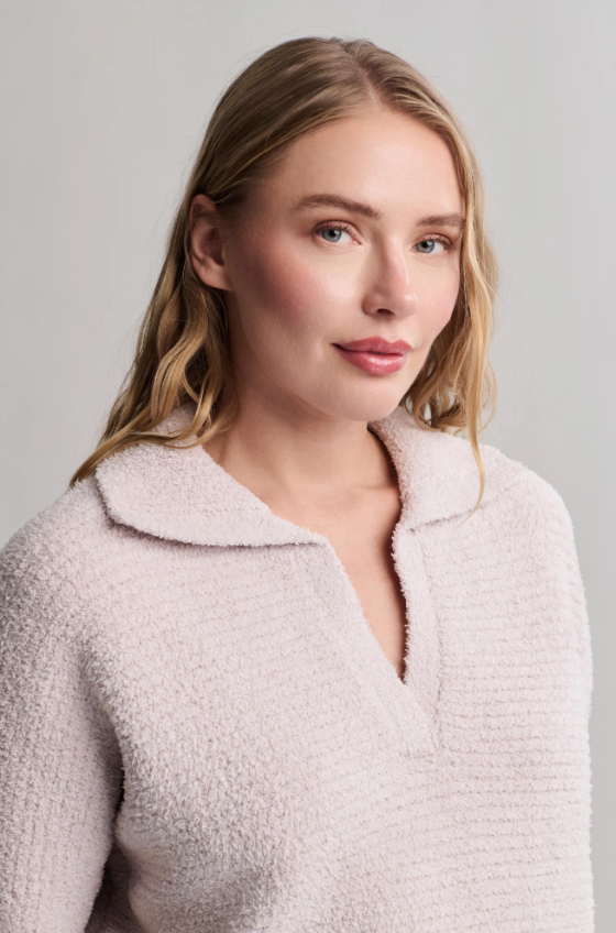 Barefoot Dreams CozyChic Dolman Sleeve Collared Pullover