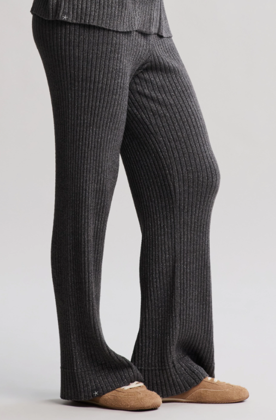 Barefoot Dreams CozyChic Ultra Lite Lurex Rib Wide Leg Pant