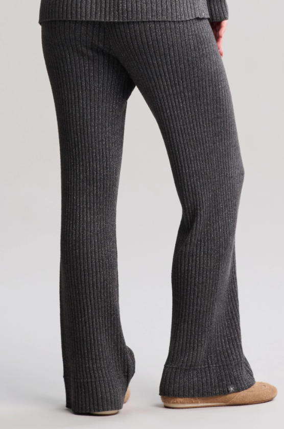 Barefoot Dreams CozyChic Ultra Lite Lurex Rib Wide Leg Pant