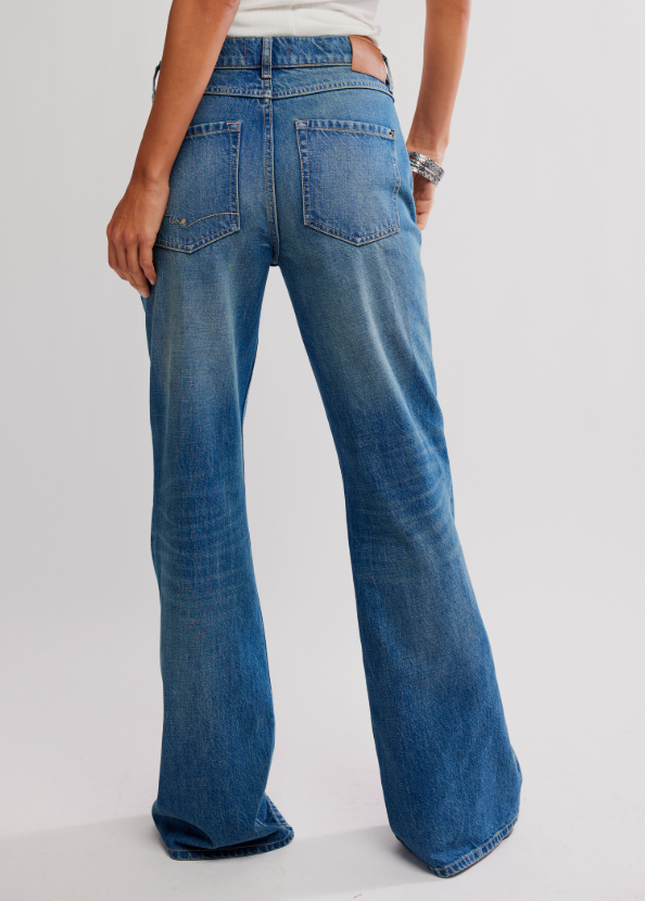 Free People West Coast Relaxed Flare Jeans