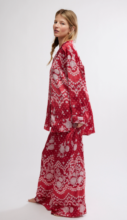 Free People Dreamy Days Pajama Set - Cherry Combo