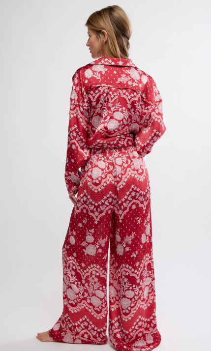 Free People Dreamy Days Pajama Set - Cherry Combo