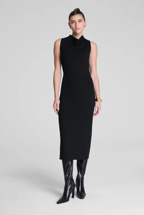SPANX Ponte Turtleneck Sleeveless Midi Dress
