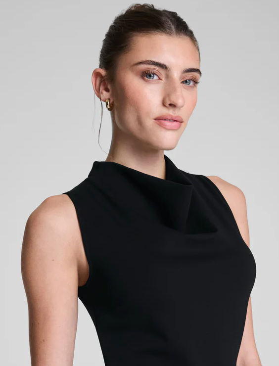 SPANX Ponte Turtleneck Sleeveless Midi Dress